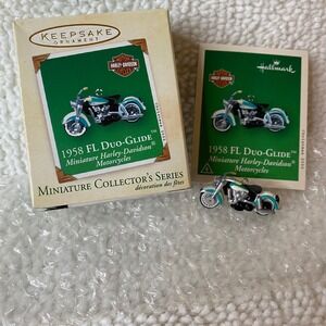 Hallmark Keepsake 1958 FL Duo Glide Mini Harley Davidson Motorcycle Ornament